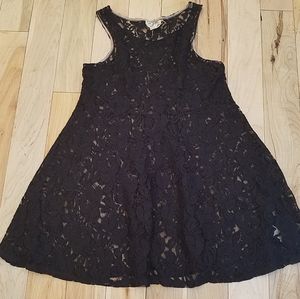 Free People lace sheer layering dress